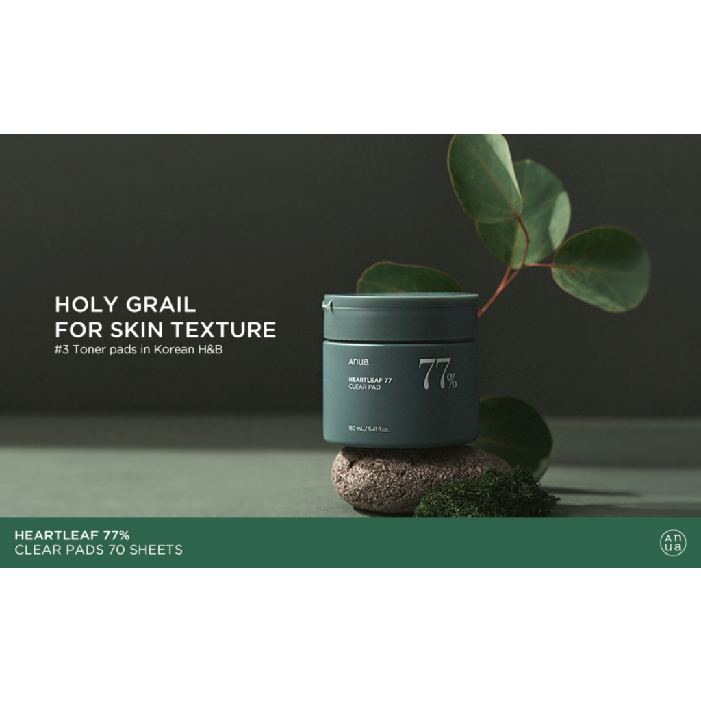 Bộ 70 Miếng Dán Trong Suốt Chăm Sóc Da Tẩy Tế Bào Chết ANUA Heartleaf 77 160mL / 5.4 fl.Oz