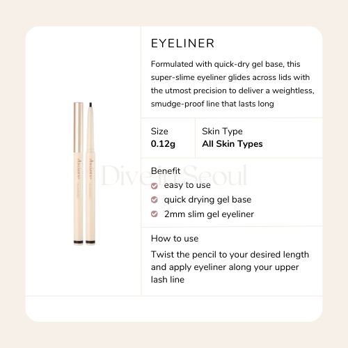 Kẻ mắt dạng Gel mỏng - 3 màu / 0,12g