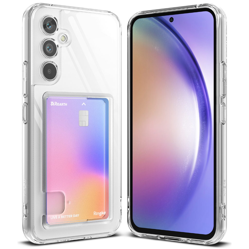 RINGKE Ốp Điện Thoại PC Cứng Trong Suốt Tích Hợp Ngăn Đựng Thẻ Cho Galaxy A54 5G