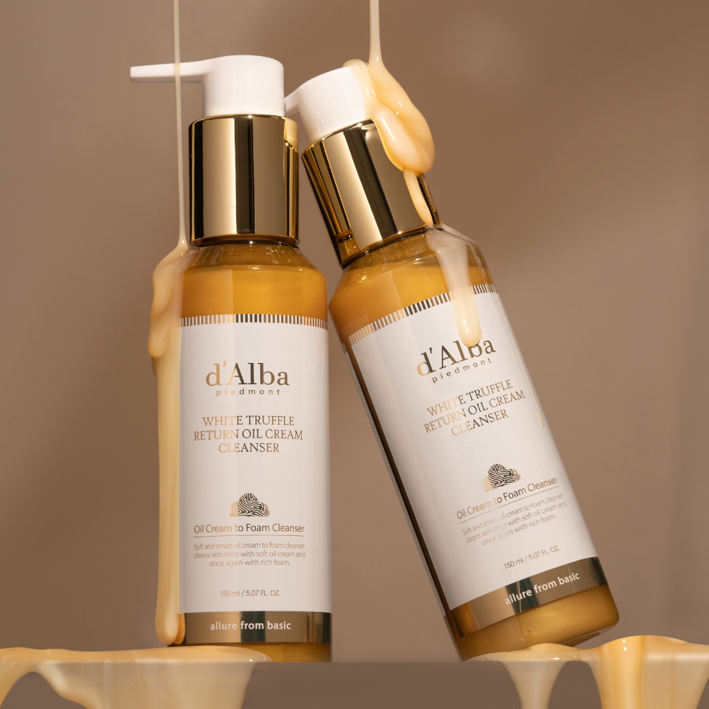 [d'Alba Official] Dầu rửa mặt tạo bọt thuần chay Return Oil Cream Cleanser 150ml