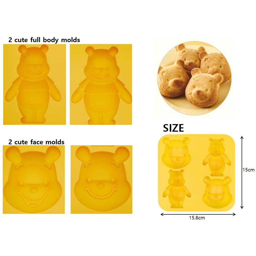 [SKATER] Khay Đá Khung Pooh / Kitty / Mickey Madeleine SLM4
