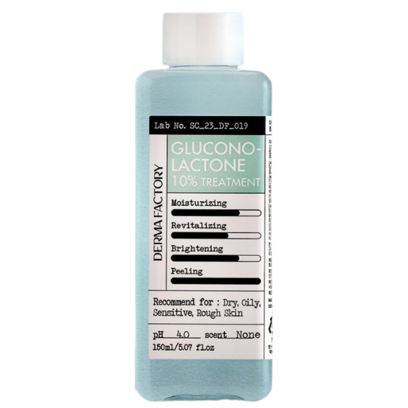 Derma factory gluconolactone (pha) 10% điều trị 5.07 fl.oz / 150ml (ngày hết hạn: tháng 5 năm 2026)