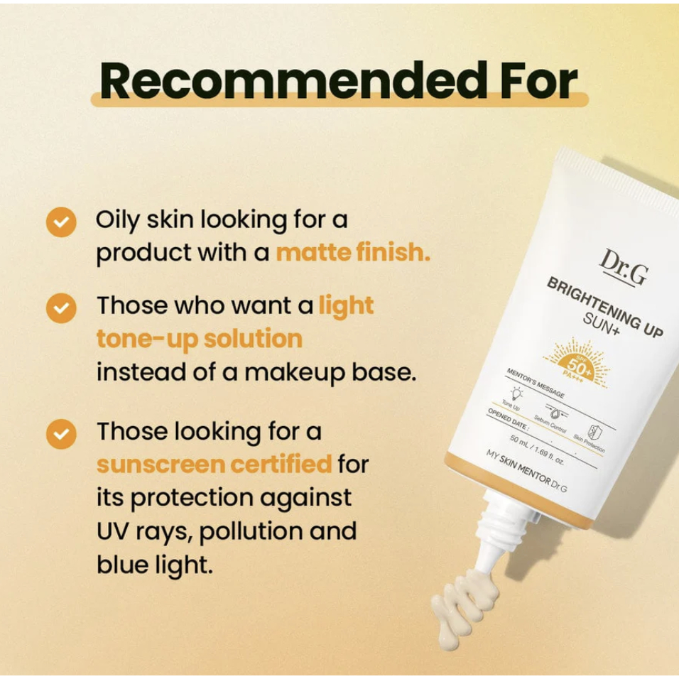Set 4 chai Kem Chống Nắng Dưỡng Sáng Da, Nâng Tông Tự Nhiên, Kiểm Soát Dầu Dr.G Brightening Up Sun+ SPF50+ PA+++  35ml x 2ea + 10ml x 2ea