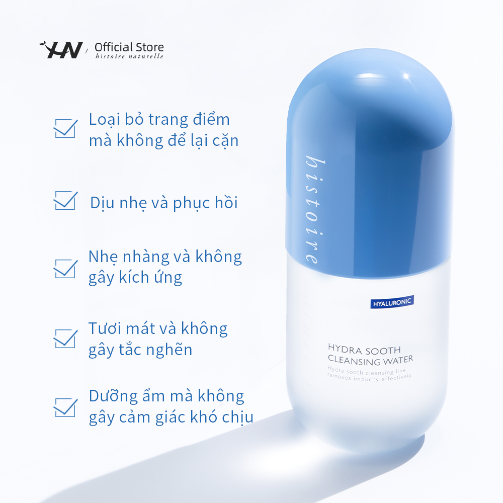Nước Tẩy Trang Và Làm Sạch Sâu HN Hydra Sooth Cleansing Water Cho Da Dầu Mụn Nhaỵ Cảm 500ml