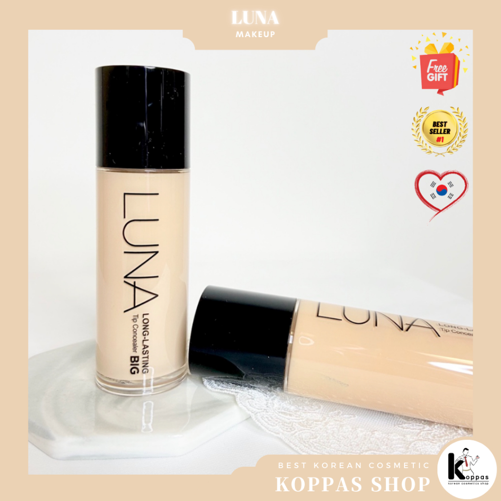 LUNA Long Lasting 4x BIG Size Concealer Kem Che Khuyết Điểm Dạng Lỏng 30g Lâu Trôi Che Phủ Toàn Diện Và Quầng Thâm Mắt Đa Năng 4 Màu Lựa Chọn