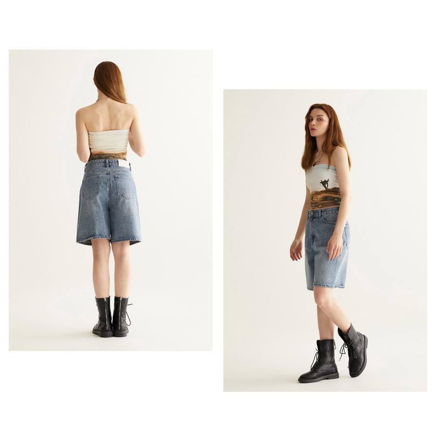 Quần short denim nữ WHOAU WHTJD2442F thời trang