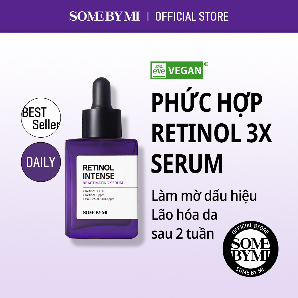 Tinh Chất RETINOL 0.1% với Collagen và Peptides Some By Mi Retinol Intense Reactivating Serum 30ml