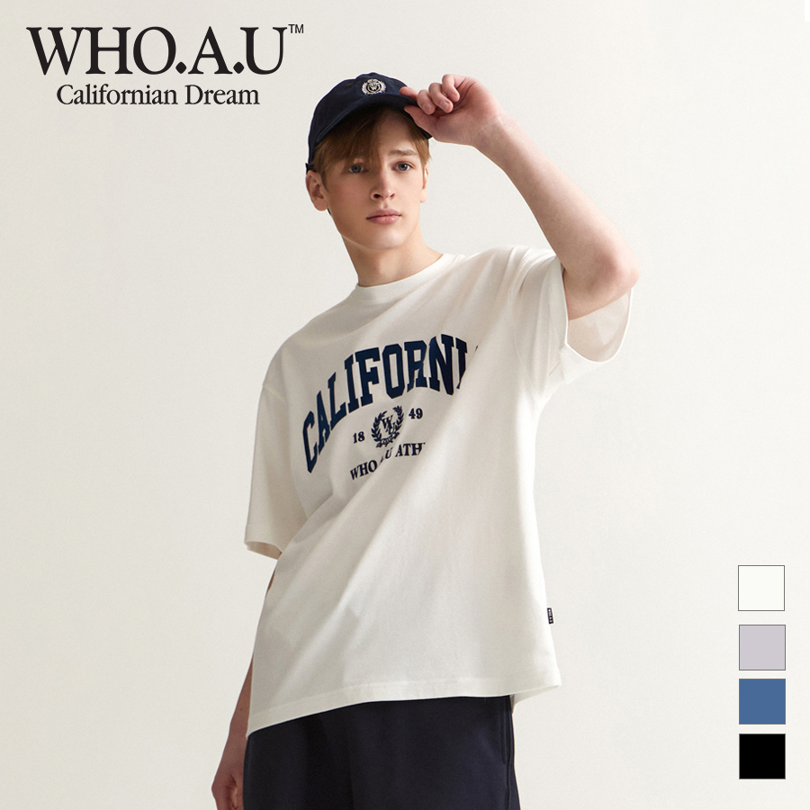 Áo thun California WHO.A.U WHRAD2324U thời trang oversize cao cấp