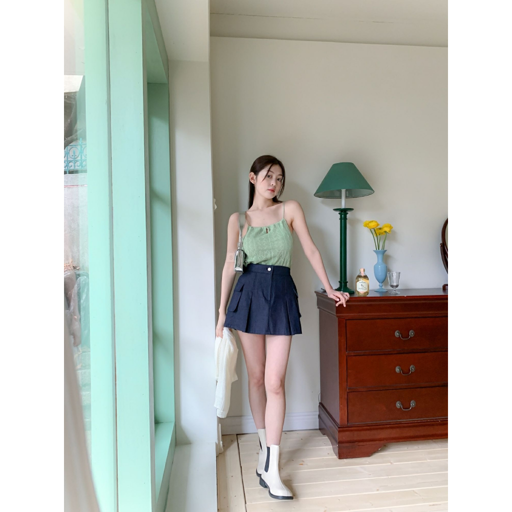 Chân Váy Jean Mini Có Túi Hàng Mới y2k