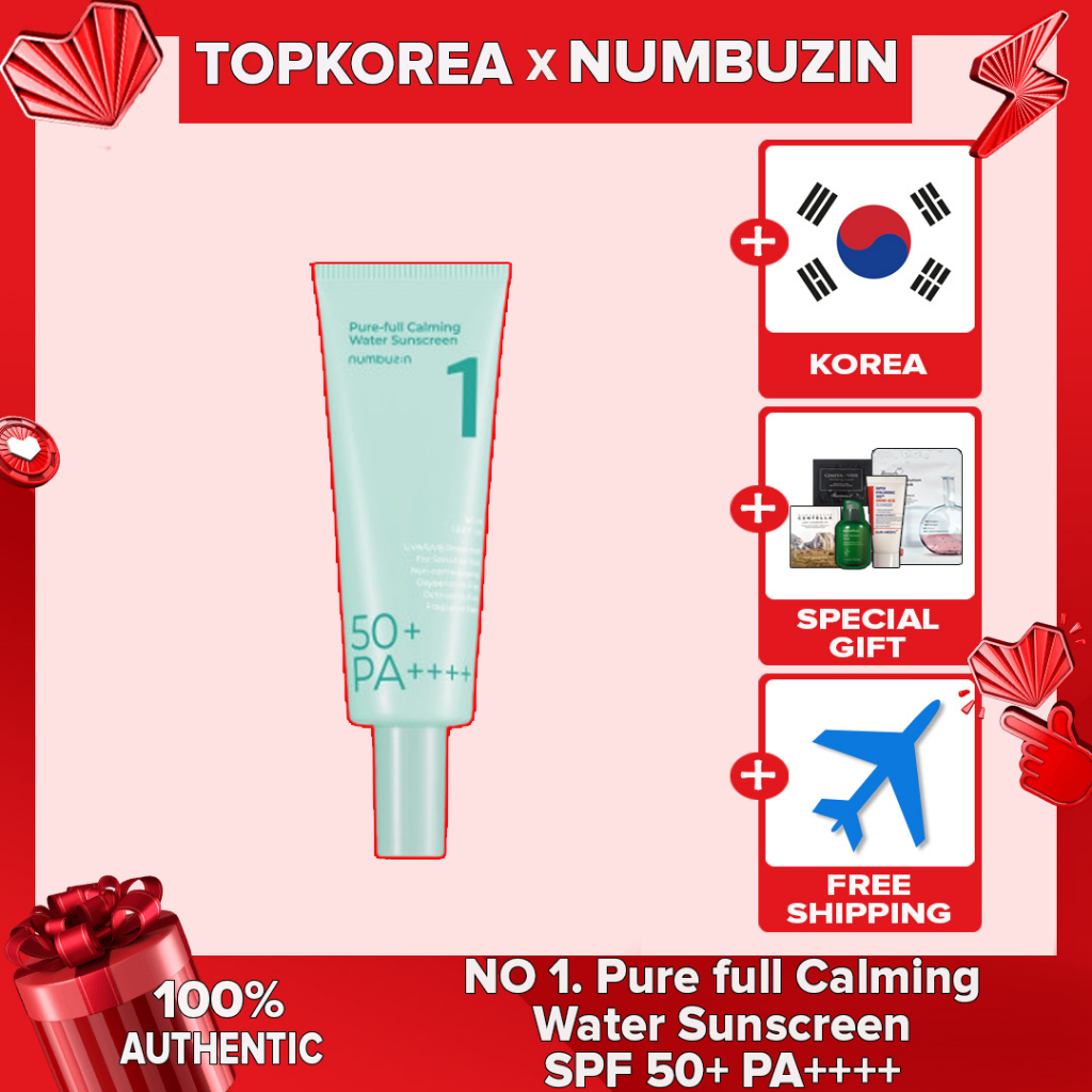 ★Numbuzin★ NO 1. Pure full Calming Water Sunscreen SPF 50+ PA++++ 50ml / TOPKOREA