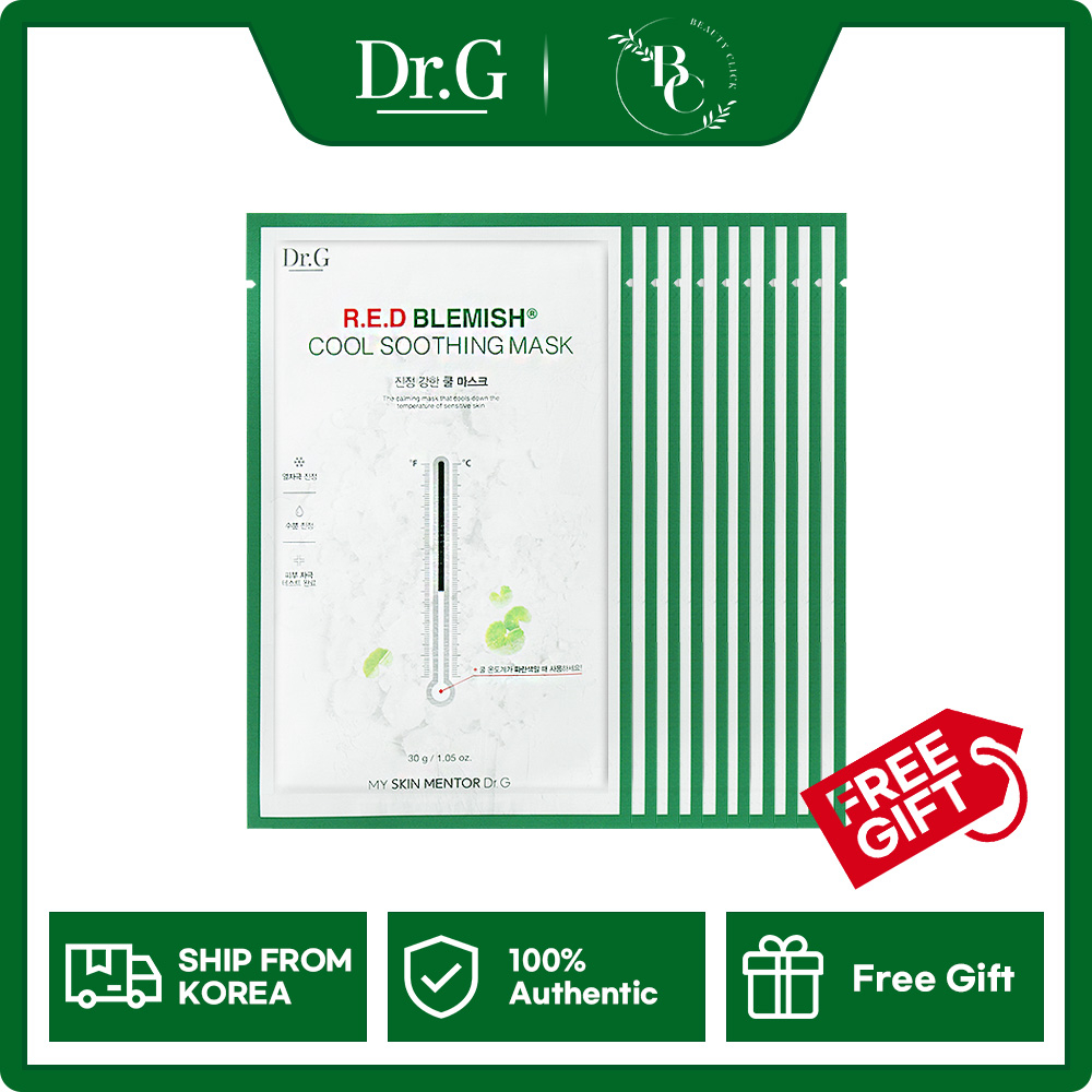 Mặt Nạ Giấy Dr.G Red Blemish Cool Soothing Mask Pack 10 EA + Một Món Quà Nhỏ