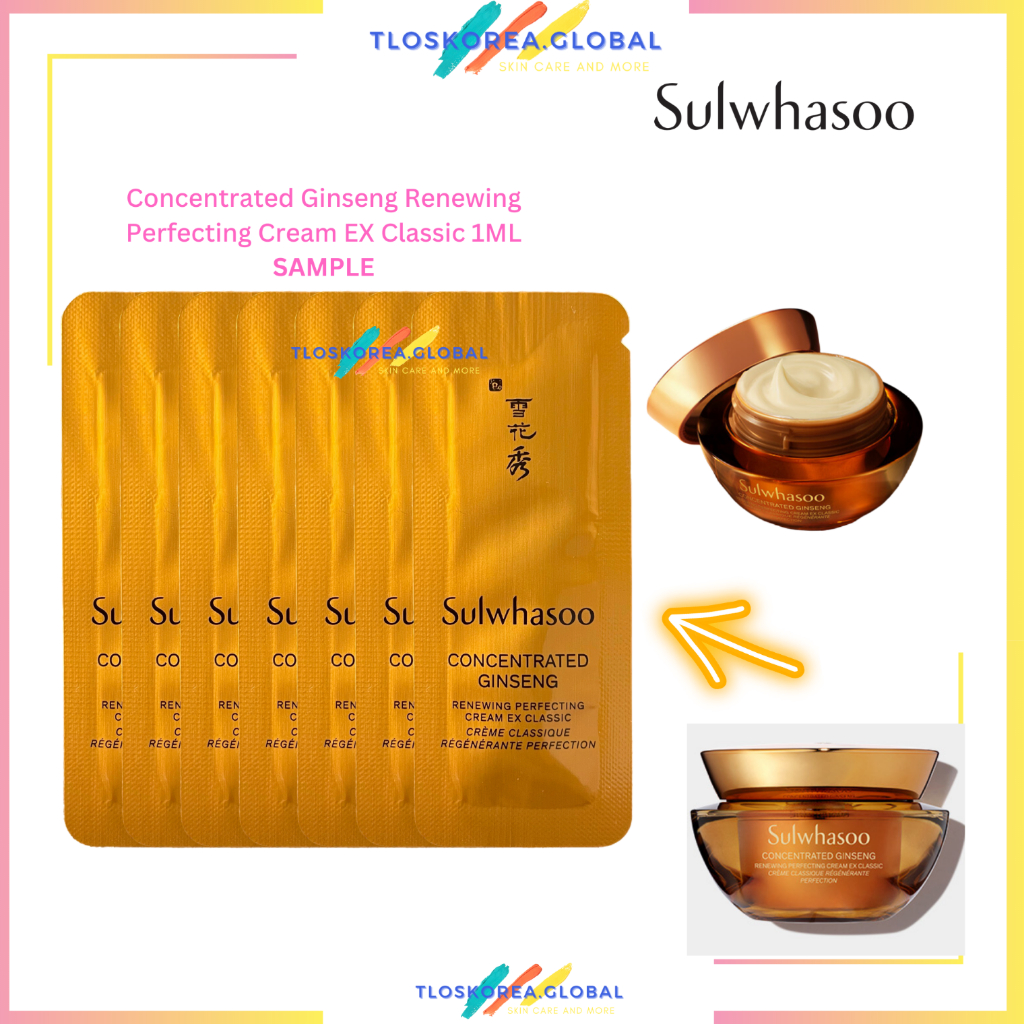 Kem dưỡng nhân sâm Sulwhasoo làm sáng giảm nhăn tái sinh bóng da Sulwhasoo Concentrated ginseng renewing perfecting cream ex 1ml