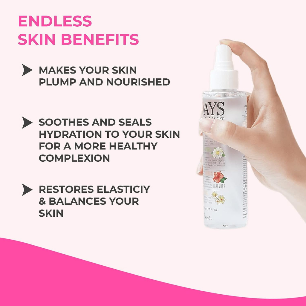7days floral hydrating mist 150ml từ hàn quốc / skin hydrating mist / perfect blend of 6 hoa / hương hoa