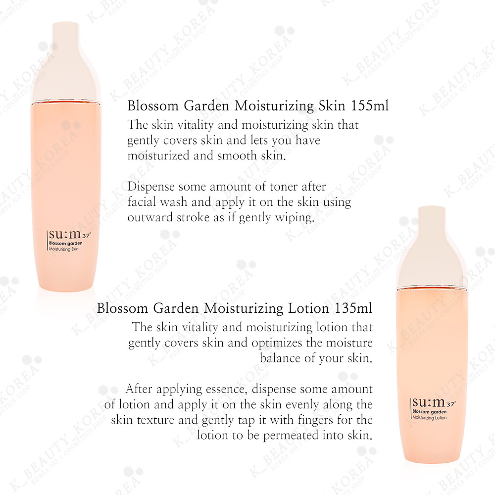 SUM37 Blossom Garden Bộ 2 Sản Phẩm Chăm Sóc Da Mặt Dưỡng Ẩm Đặc Biệt