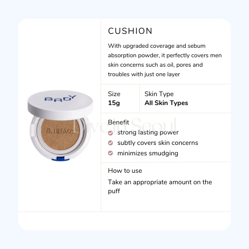 NEW BEREADY Blue Cushion -SPF 34 PA++ 5 màu 15g