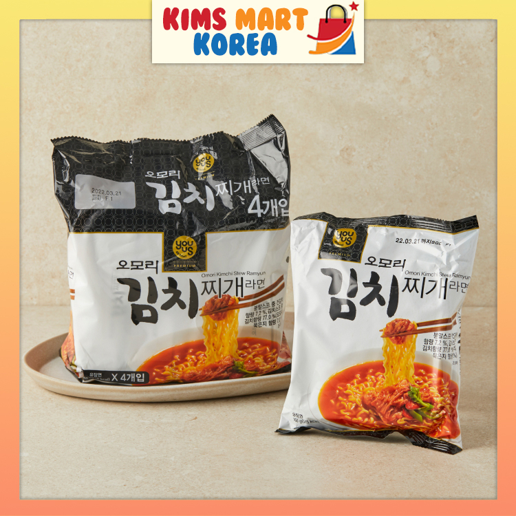 GS25 Hàn Quốc Omori Kimchi Stew Ramen 160g x 4 chiếc