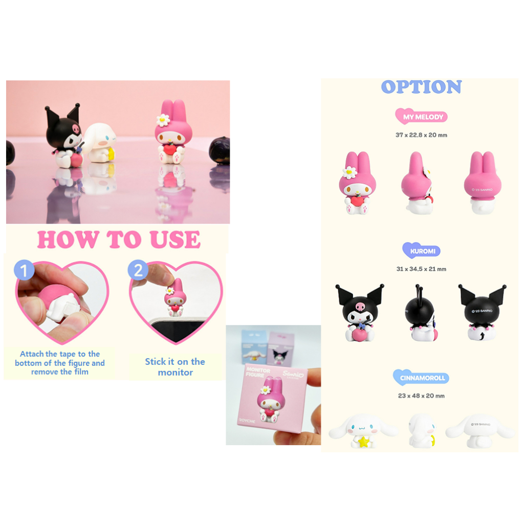 Mô Hình KUROMI / Cinnamoroll / My Melody Monitor TACC3AG