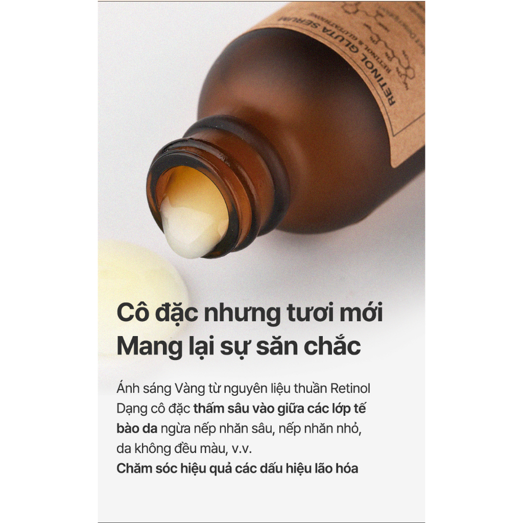 Serum Retinol Gluta Chống Lão Hóa Cao Cấp BERGAMO 30ml