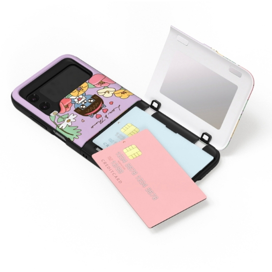 Bao Da Điện Thoại Có Ngăn Đựng Thẻ Cho Samsung Galaxy Z Flip4