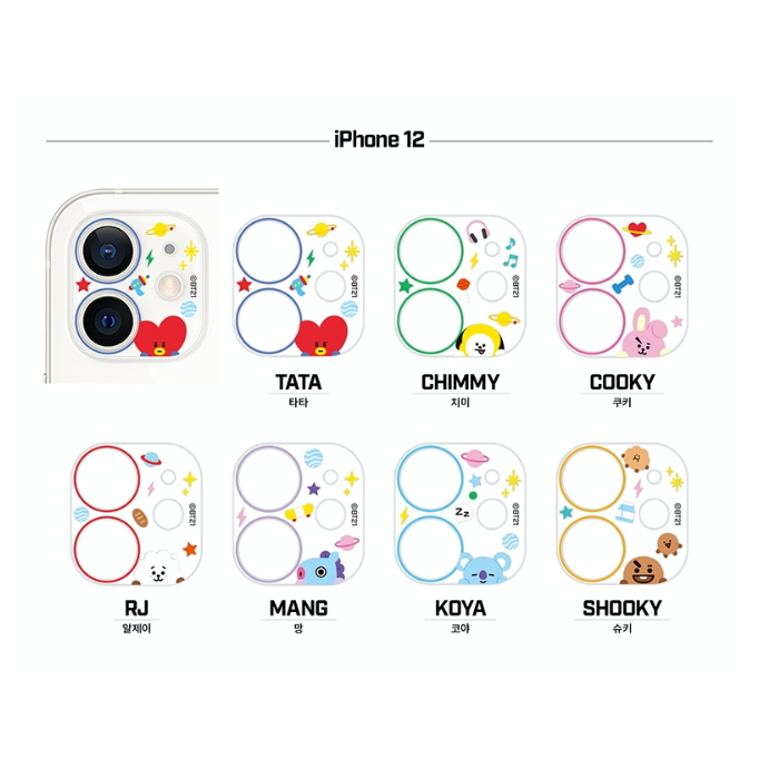 Ốp Điện Thoại Bảo Vệ Camera In Hình BT21 Cho IPhone