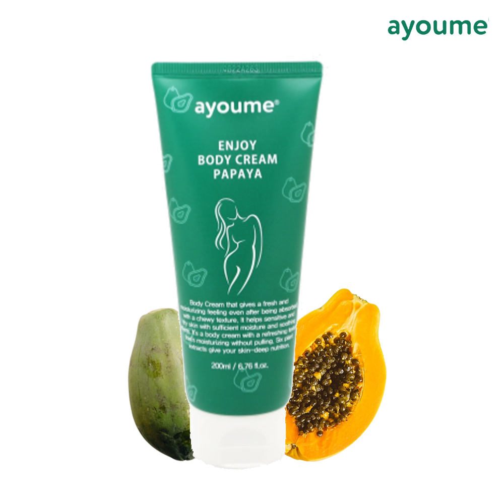 Kem Dưỡng Thể Chiết Xuất Bơ Hạt Mỡ / Đu Đủ Dưỡng Ẩm Thoải Mái 10g / 200ml AYOUME Enjoy