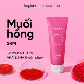 Sữa rửa mặt BEPLAIN muối hồng beplain chứa AHA BHA làm sạch sâu cho da dầu mụn/ nhạy cảm 120ml