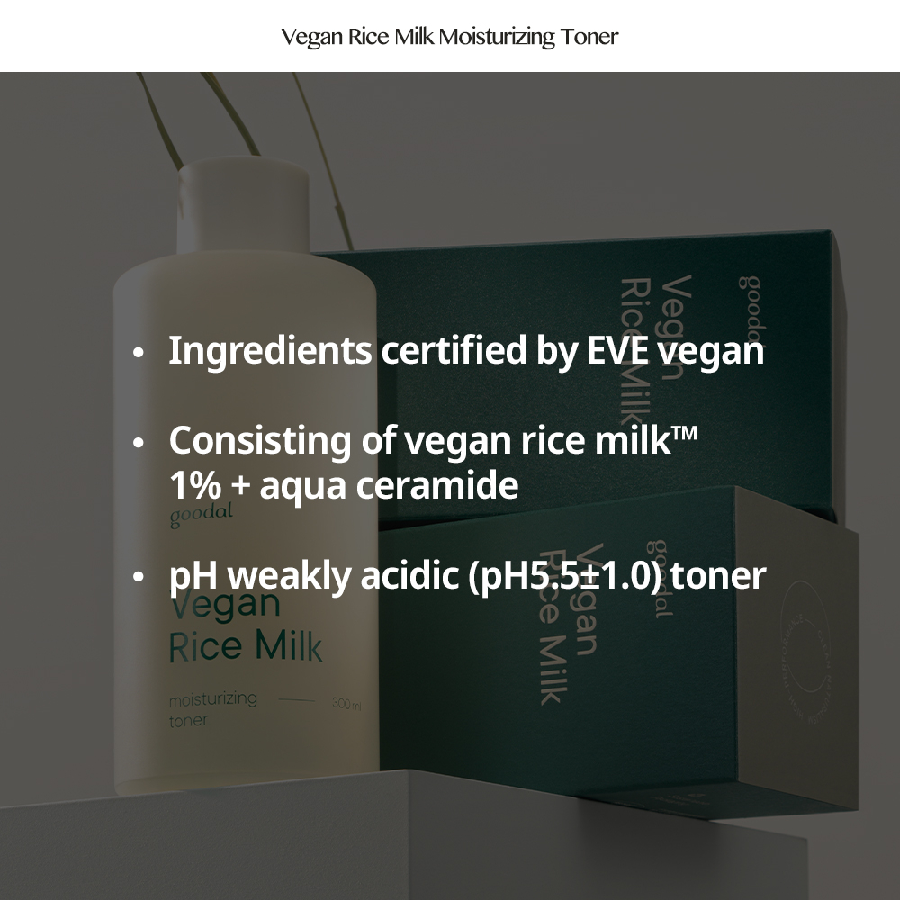 Toner sữa gạo GOODALVEGAN dưỡng ẩm cho da được chứng nhận 250ml