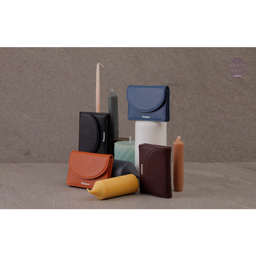 Fennec halfmoon accordion pocket wallet / card holder & coin purse / made in korea / daily stylish card holder & wallet / cute mini card holder & wallet