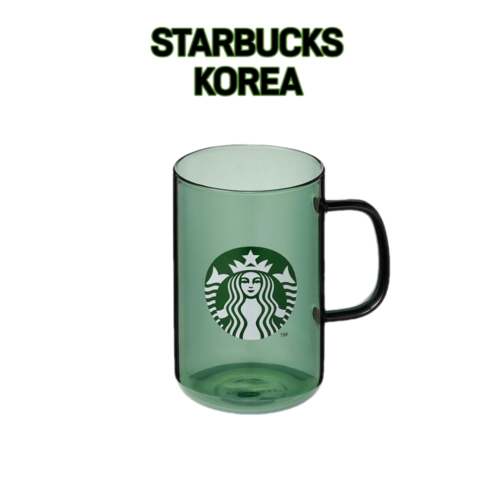 [Starbucks Korea] Ly Thuỷ Tinh Green Glass Mug Core MDs 500ml