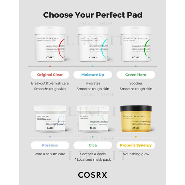 COSRX One Step Toner Pad 3 Types 70 Sheets 140ml  | Shipping from Korea