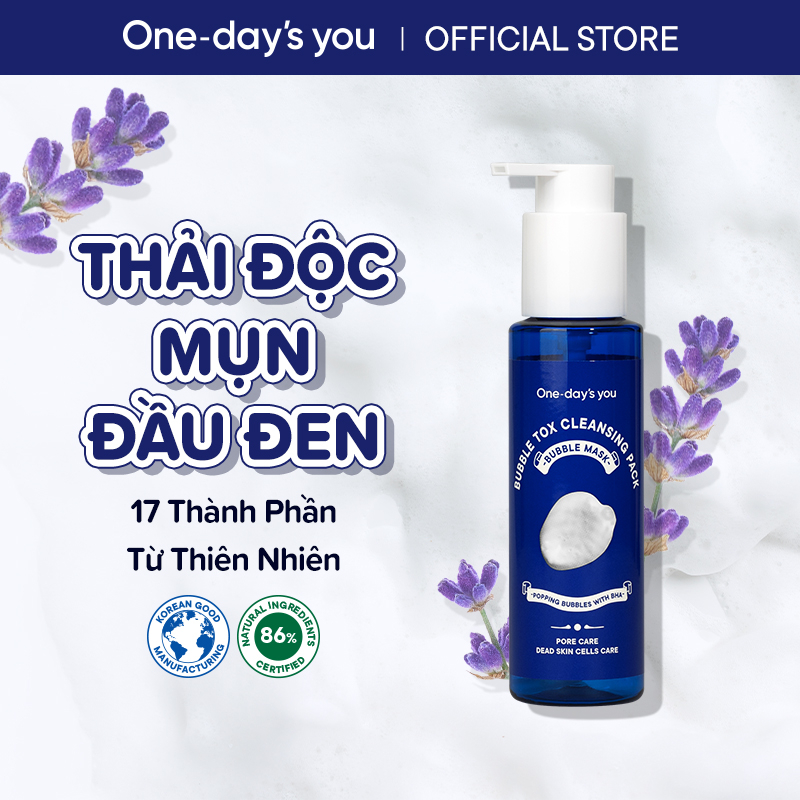 Sữa Rửa Mặt/ Mặt Nạ Thải Độc Tạo Bọt Se Khít Lỗ Chân Lông Làm Sạch Sâu Da ONE DAY'S YOU Bubble Tox Cleansing Pack