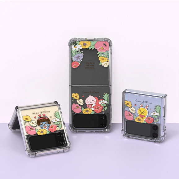 Ốp Điện Thoại Trong Suốt Họa Tiết Kakao Friends Cho Samsung Galaxy Z Flip4 / Z Flip 3 5G