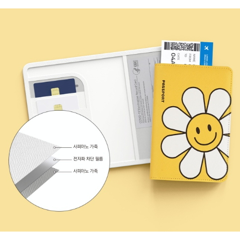 Bao Da Hộ Chiếu Saffiano RFID Chống Trượt