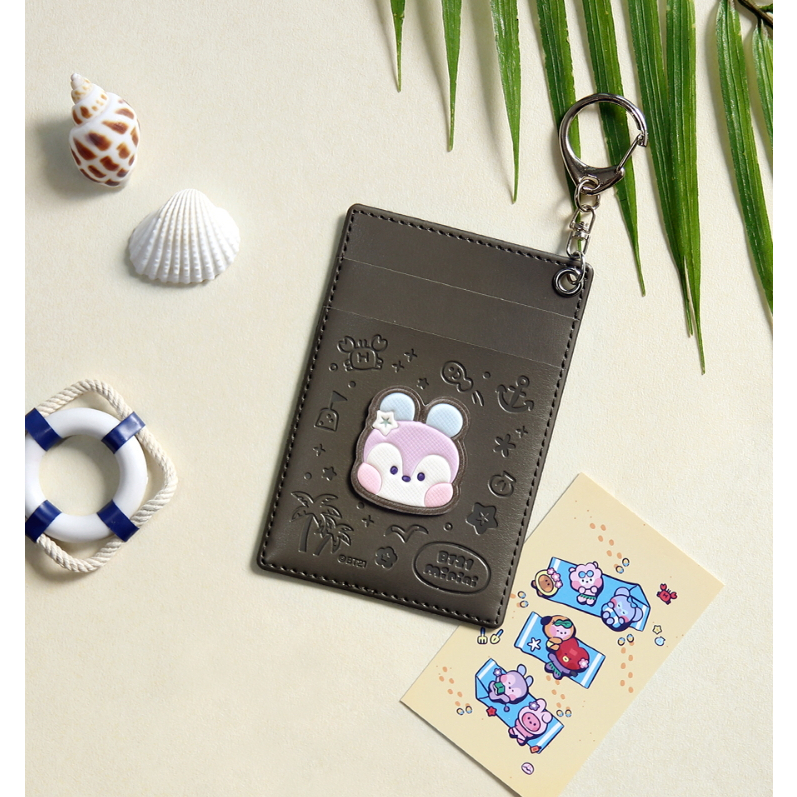 Ví Da PU Đựng Thẻ Hình BT21 Minini Vancance