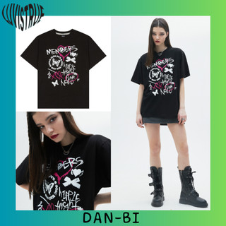 [LUVISTRUE] Áo Thun Đen In Hình Trái Tim Bướm Chữ Ký Của CL PUNK (Sản Phẩm Hàn Quốc 100%)