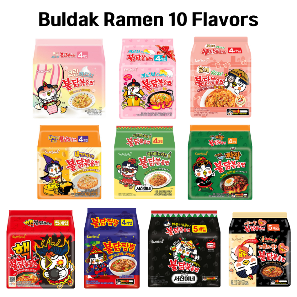 Buldak Kem Carbo Jalapeno 10 Mùi Hương Gà / Phô Mai Hàn Quốc