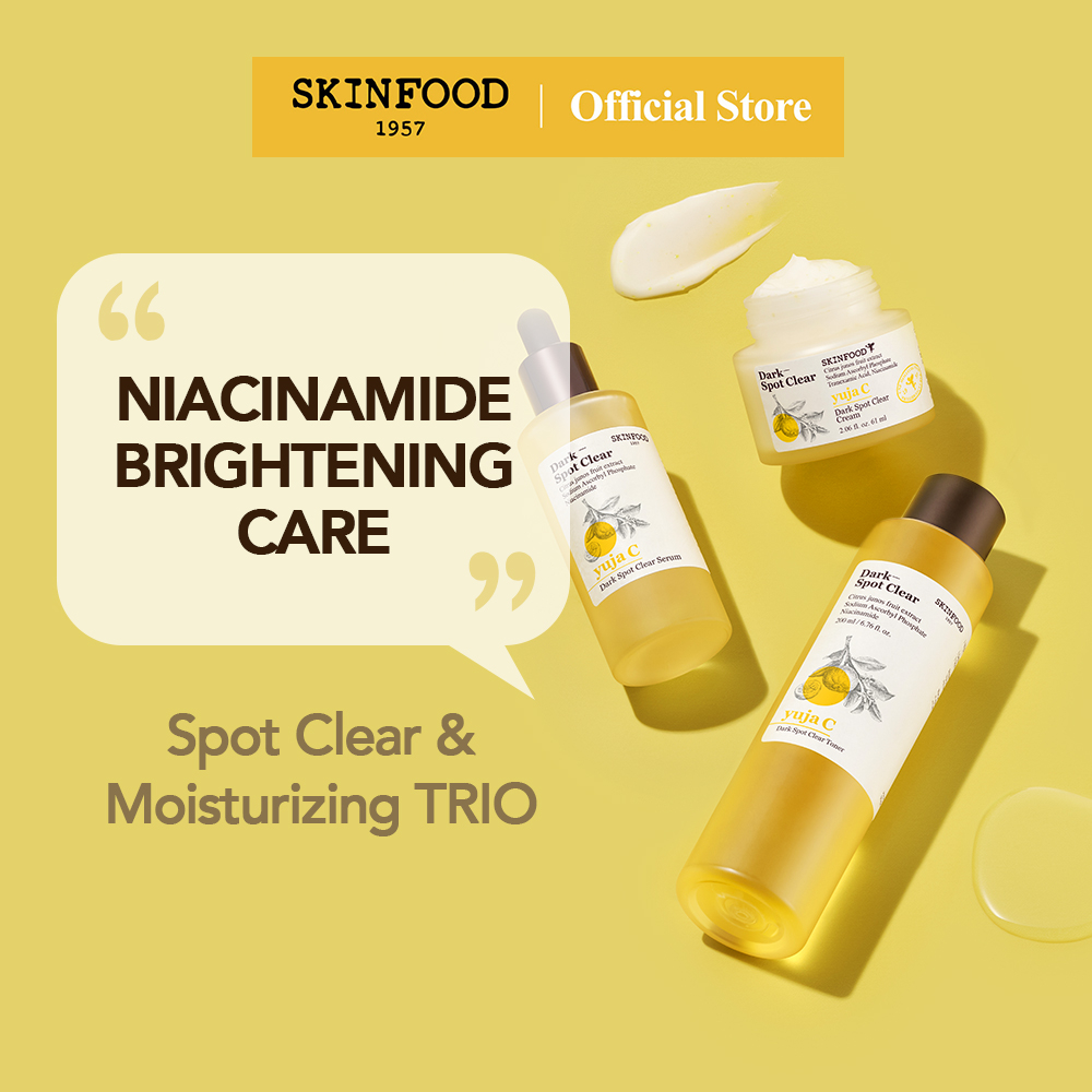 [SKINFOOD] Set serum toner và kem dưỡng da SKINFOOD vitamin C niacinamide yuja thực vật làm sáng da hiệu quả 200ml 61ml 50ml