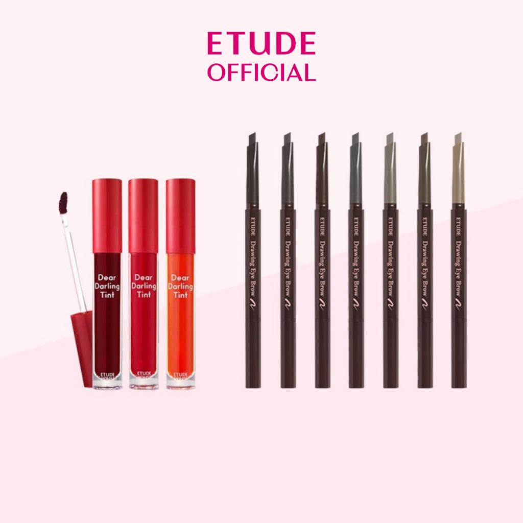 SET ưu đãi Chì kẻ chân mày và Son tint ETUDE Drawing Eye Brow NEW 0.25g và Etude Dear Darling Tint 5g
