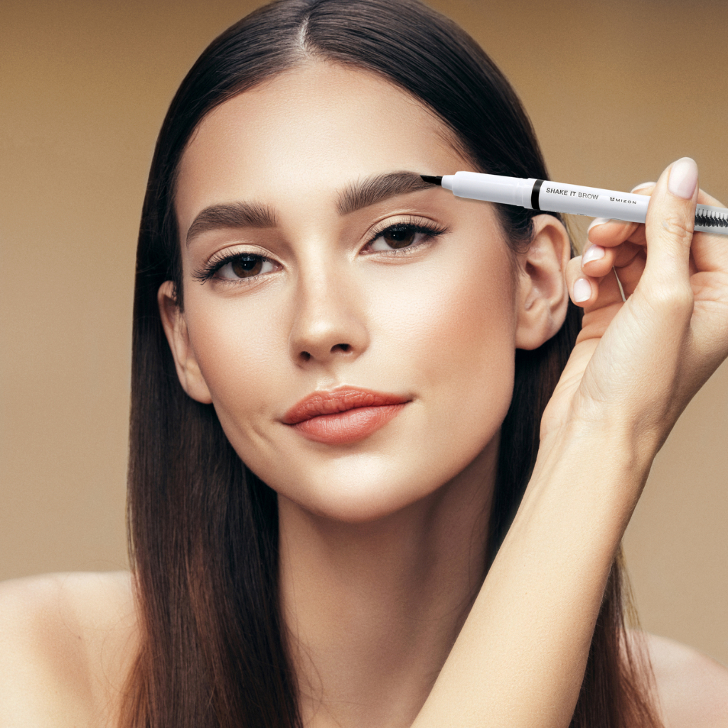 Bút Kẻ Lông Mày MIZON Màu Nâu Đậm / Nâu Đen