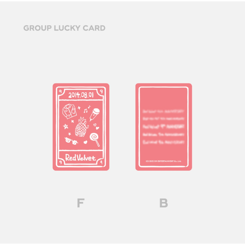 Red Velvet 9th Anniversary Lucky Card Set