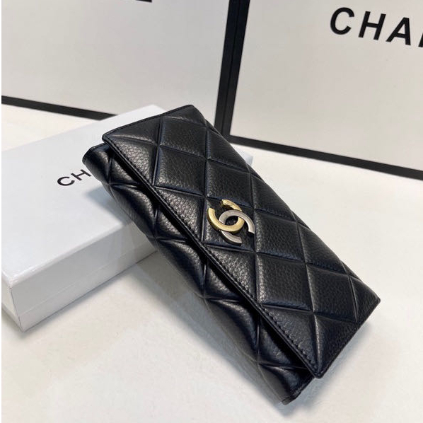 Ví Da Bò Dáng Dài Gấp Đôi Thời Trang Cao Cấp Cho Nữ