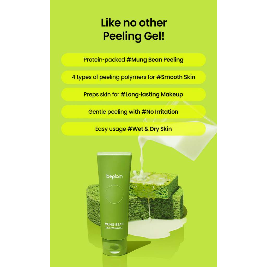 15ml beplain Peeling Gel Sữa Đậu Xanh tẩy da chết vật lý hiệu quả