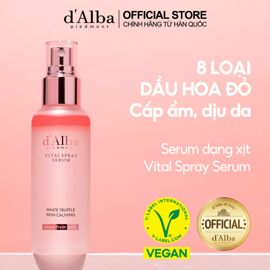 [d'Alba Official] Serum dạng xịt thuần chay cấp ẩm và làm dịu da Vital Spray Serum 100ml