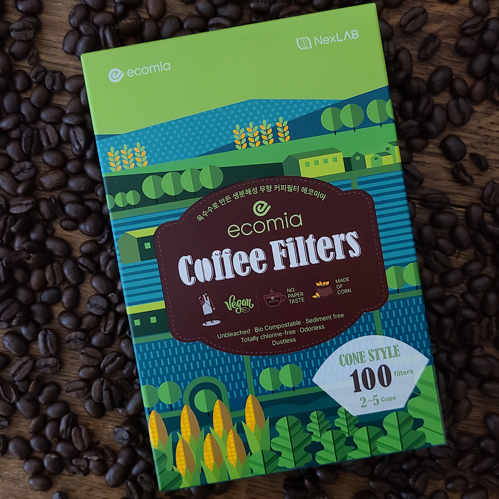 Bộ lọc cà phê Ecomia C2 100 bộ lọc kiểu ngô 2 ~ 5 cốc được cấp bằng sáng chế Phân hủy sinh học không