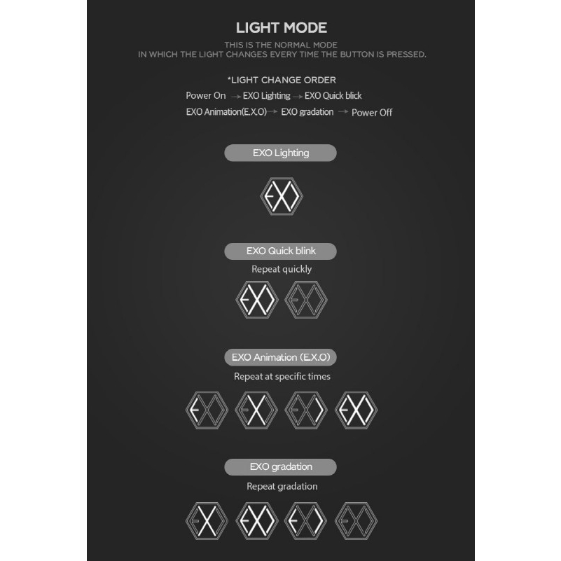 Đèn cổ vũ EXO Official Lightstick Ver.3 Eribong Ver.3 niêm phong
