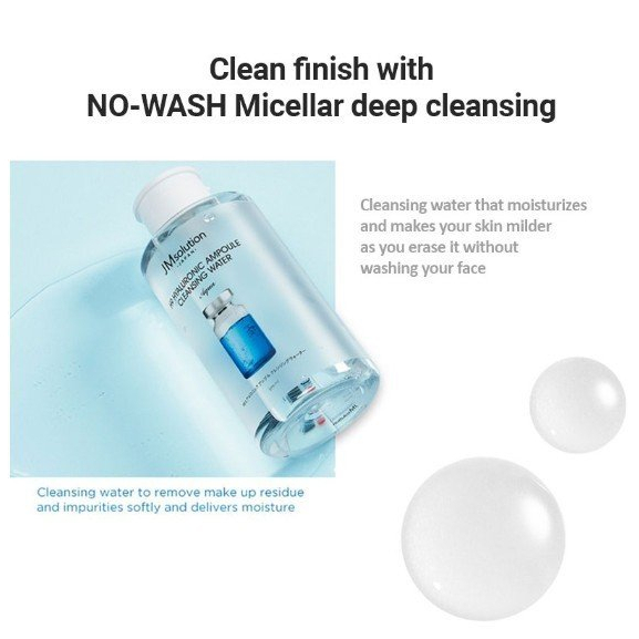 NƯỚC TẨY TRANG JM SOLUTION H9 HYALURONIC AMPOULE CLEANSING WATER
