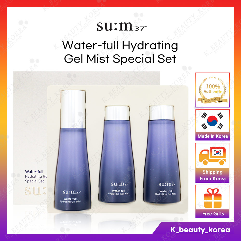 SUM37 Water-full Bộ 3 Gel Phun Sương Dưỡng Ẩm Chăm Sóc Da Đặc Biệt SUM37 60ml x 3ea