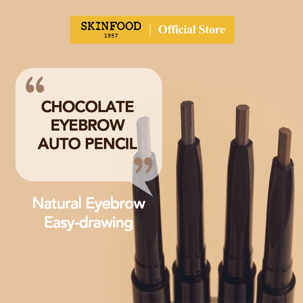 [SKINFOOD] sô cô la lông mảnh khảnh bút chì 0.1g / không vón cục / Choco Eyebrow Slim Pencil
