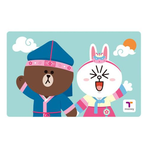 T-money line friends Thẻ Vận Chuyển Hàn Quốc cony sally choco