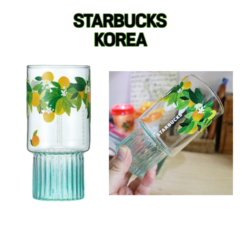 [Starbucks Korea] Ly Thuỷ Tinh Trái Quýt Jeju Tangerine Hàn Quốc 355ml
